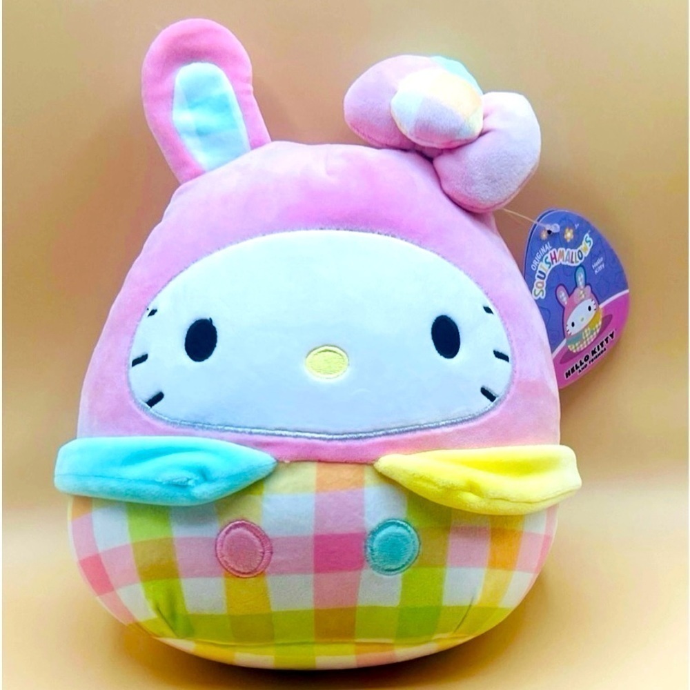 New HELLO KITTY And Friends Squishmallow Pastel Spring Easter Bunny 10” Plush